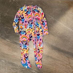 Posh Peanut Bamboo "Panda Painter" footie pajama - 0/3 m